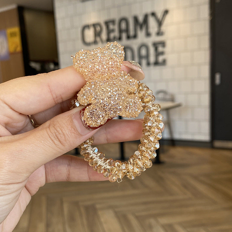 Wholesale Four Leaf Clover Crystal Hair Ties